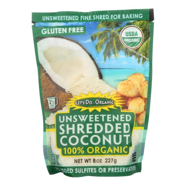 Let s Do Organics Organic Shredded - Coconut - Case Of 12 - 8 Oz. Online now