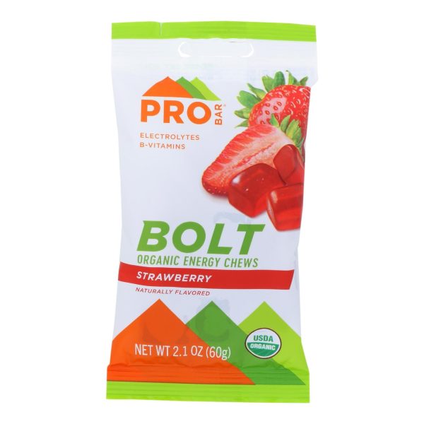 Probar Bolt Energy Chews - Organic Strawberry - 2.1 Oz - Case Of 12 Sale - Image 2