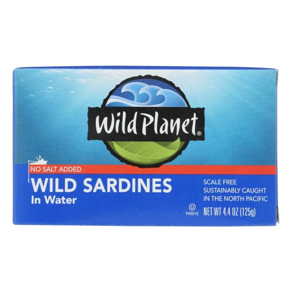 Wild Planet Sardines In Water - Case Of 12 - 4.375 Oz. Cheap